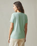 Women's Classic Cotton V-Neck Tee - Grayed Jade